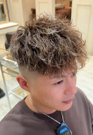 ショート パーマ メンズ 💈men's💈 satoru中目黒のヘアスタイル