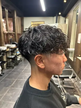 ショート パーマ メンズ Lee東三国 店長 谷辻誠志のヘアスタイル