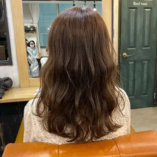 ロング カラー パーマ 美髪矯正 🌈髪質改善 山下のヘアスタイル