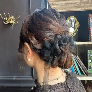 ヘアアレンジ MIYU透明感カラー ブリーチなしWカラーのヘアスタイル