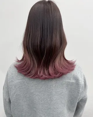 セミロング カラー 【公式】amble luxe池袋東口🩷のヘアスタイル