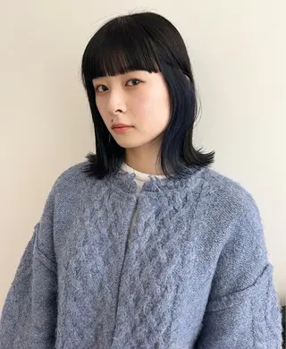 ミディアム カラー 顔周りカット/透明感 カラー✂️MEIのヘアスタイル