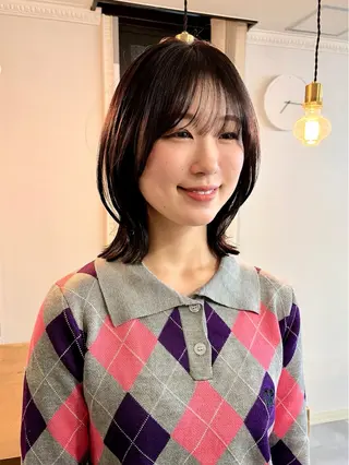 ミディアム 南堀江レイヤーカット MIKU🍒のヘアスタイル