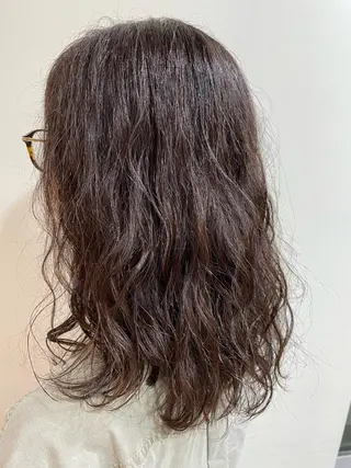 ミディアム パーマ レイヤー／似合わせ TAKUYAのヘアスタイル