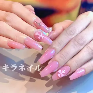 ネイル 🎀kira 長さだし💗モチ最高のネイルデザイン