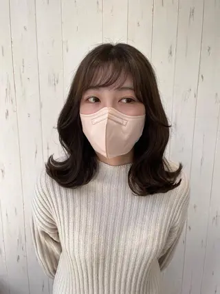 セミロング カラー dogstar小林諒 パーマ/レイヤーのヘアスタイル