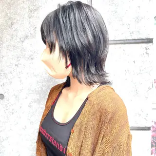 ショート カラー 癖毛救済✂️ボブ /髪質改善ストレートのヘアスタイル