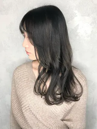 ミディアム カラー パーマ 美髪/髪質改善/艶髪 /CECILのヘアスタイル