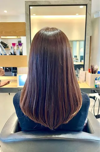 ミディアム カラー パーマ 髪質改善特化/ 塩浦太朗のヘアスタイル