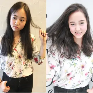 ロング 髪質改善縮毛矯正 専門店のヘアスタイル