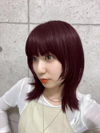 ミディアム カラー レイヤー🩰顔まわり /透明感/kanaのヘアスタイル