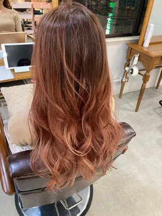 ロング to youハイライトのヘアスタイル