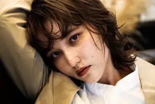ミディアム パーマ 中川 茜里のヘアスタイル