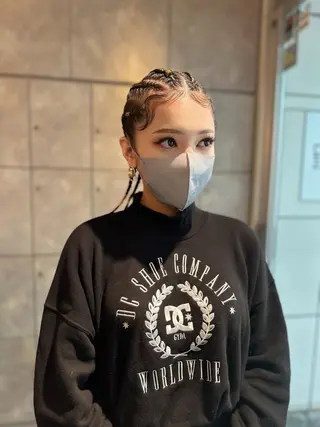 ミディアム BRAIDS💎愛子 大人ハイライト💎のヘアスタイル