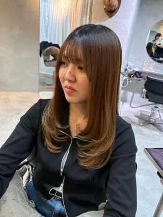 ロング こうき/前髪割れ癖 改善/カット/カラーのヘアスタイル