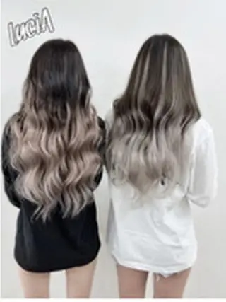 ロング カラー エクステ LuciAのヘアスタイル