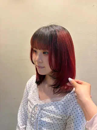 ミディアム カラー 久野紗愛 【髪質改善　艶髪】のヘアスタイル