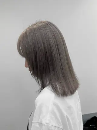 ミディアム カラー ほの カラー特化/ ブリーチ/ボブのヘアスタイル