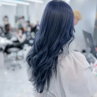 セミロング カラー ウルフ&レイヤー特化 まとまる美髪矯正のヘアスタイル