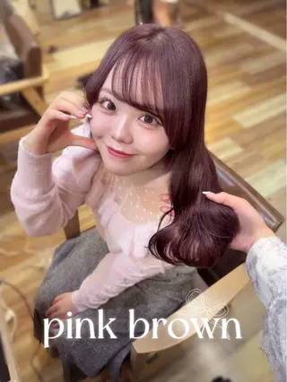 ロング カラー 透明感カラー 💞みどりのヘアスタイル