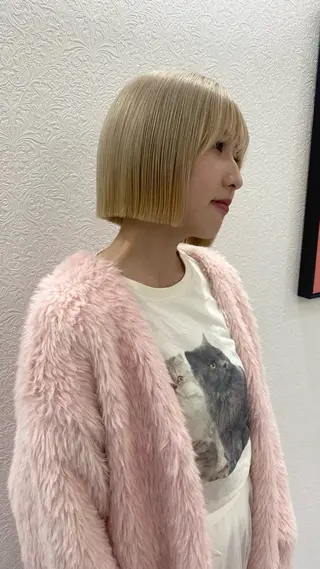 ショート カラー RURI韓国ボブ 🇰🇷タッセルボブのヘアスタイル