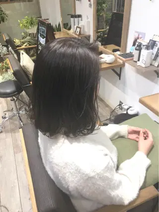 セミロング カラー 顔周りカット・相談 レイヤーも◎しずくのヘアスタイル