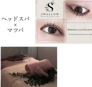 30分まつ毛パーマ Swallow三宮店のマツエク・マツパデザイン