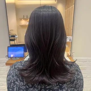 ミディアム カラー ‎💚韓国風レイヤー 🇰🇷💚 ちえのヘアスタイル