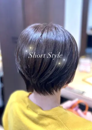 ショート カラー ⭐️似合わせアップ ⭐️並木奏絵のヘアスタイル