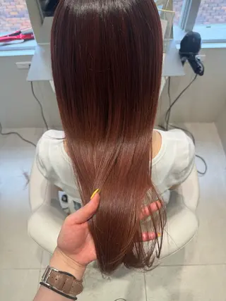 カラー funa/京都河原町 /艶髪/暖色のヘアスタイル