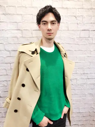 ミディアム パーマ 六本木メンズヘア 大橋勇貴のヘアスタイル