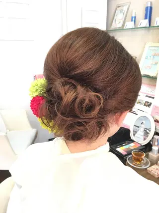 セミロング ヘアアレンジ 美容院 むぎのその他イメージ