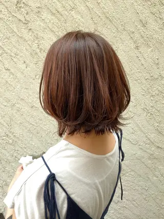 ミディアム 艶髪カラー✨ デジタルパーマ✨植松のヘアスタイル