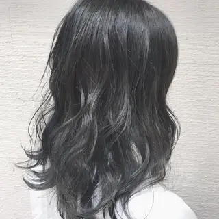 セミロング カラー パーマ 清野 大のヘアスタイル