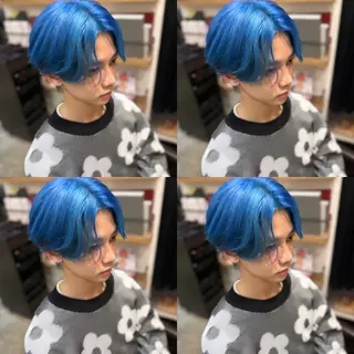 ショート カラー ヘアアレンジ メンズ 💎韓国レイヤー ×エクステゆうま💎のヘアスタイル