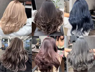 セミロング ブリーチ×エクステ 超特化美容師のヘアスタイル