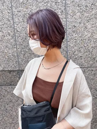 ショート ヘアアレンジ cherir髪質改善 パーソナルカラー診断のヘアスタイル