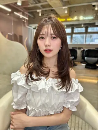 ロング 大宮‎🩵縮毛矯正 レイヤー　佐藤和のヘアスタイル