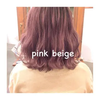 ミディアム カラー パーマ ヘアアレンジ ゆさこのか ダブルカラー／縮毛のヘアスタイル