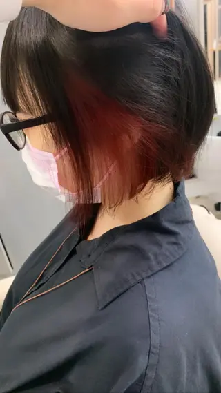 ショート カラー 垢抜け 雰囲気アップ ふにゅう ののかのヘアスタイル