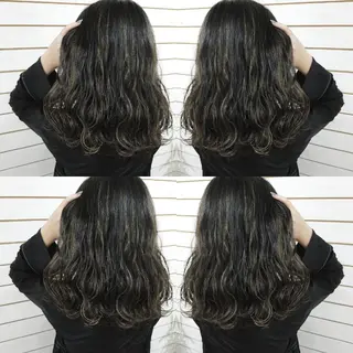 ミディアム 今中 小百合のヘアスタイル