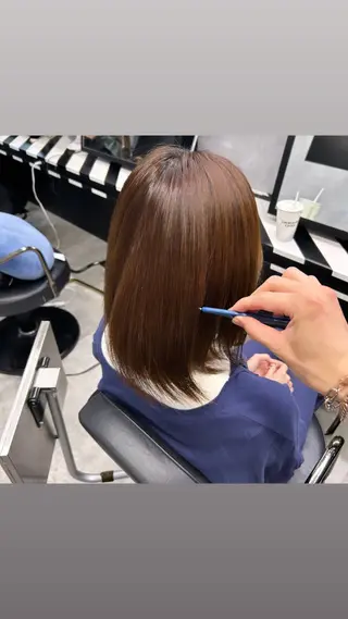 ミディアム 縮毛矯正・髪質改善 特化 出納 直起のヘアスタイル