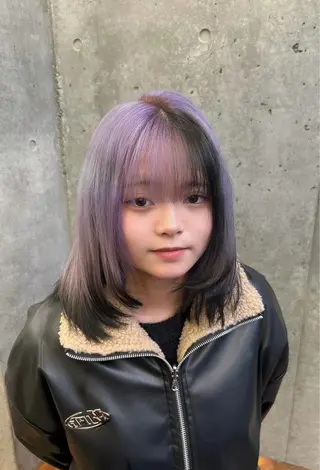 ミディアム 💙ハイトーン／韓国 style あかねのヘアスタイル