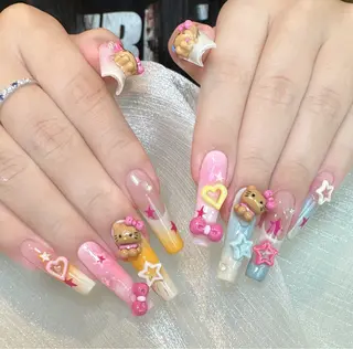 ロング 長さだし専門店 ROKANAILのネイルデザイン
