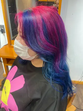 ロング カラー 岩谷/ブリーチ 🪽透明感カラーのヘアスタイル