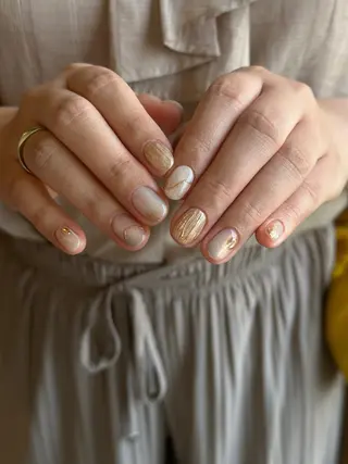 ショート カラー パーマ ヘアアレンジ メンズ キッズ ネイル マツエク・マツパ アイブロウ ar. harajukuのネイルデザイン