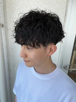 パーマ メンズ Bond Story りき カラーモデルのヘアスタイル