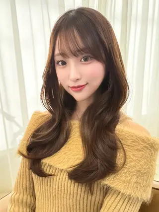 ロング 中顔面短縮 顔まわり新田大翔のヘアスタイル