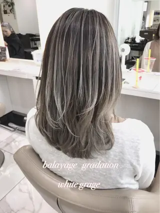 ミディアム カラー 山崎俊輔/髪質改善 /バレイヤージュのヘアスタイル