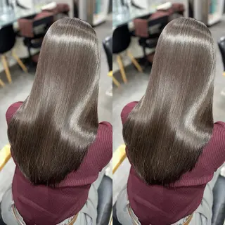 セミロング 髪質改善🩵縮毛矯正 代々木/木下のヘアスタイル